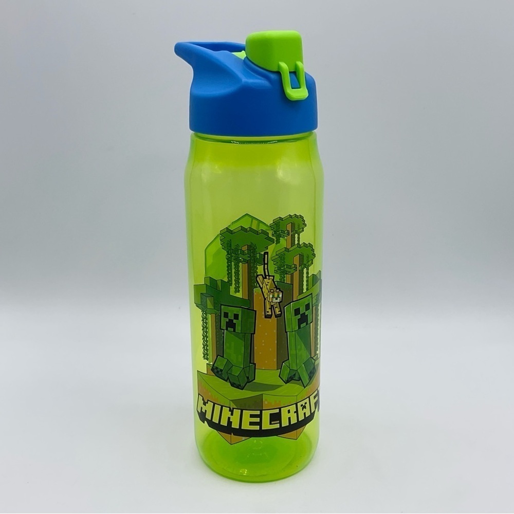 Minecraft Sip Water Bottle Carry Loop Designs Zak Sip Bottles 20 oz Ocelot Green